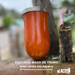 Cuia Bago de Touro com Virola em Alpaca