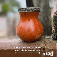 Cuia modelo Getulinho com virola em Alpac